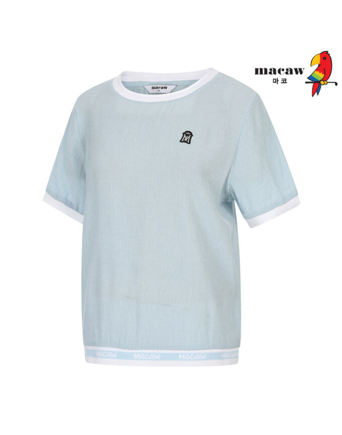 (여성)라운드넥배색반팔티셔츠 MPW2TR01