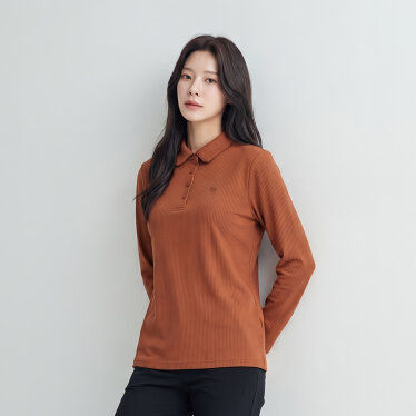 골지 포인트 카라 티셔츠_1J65131