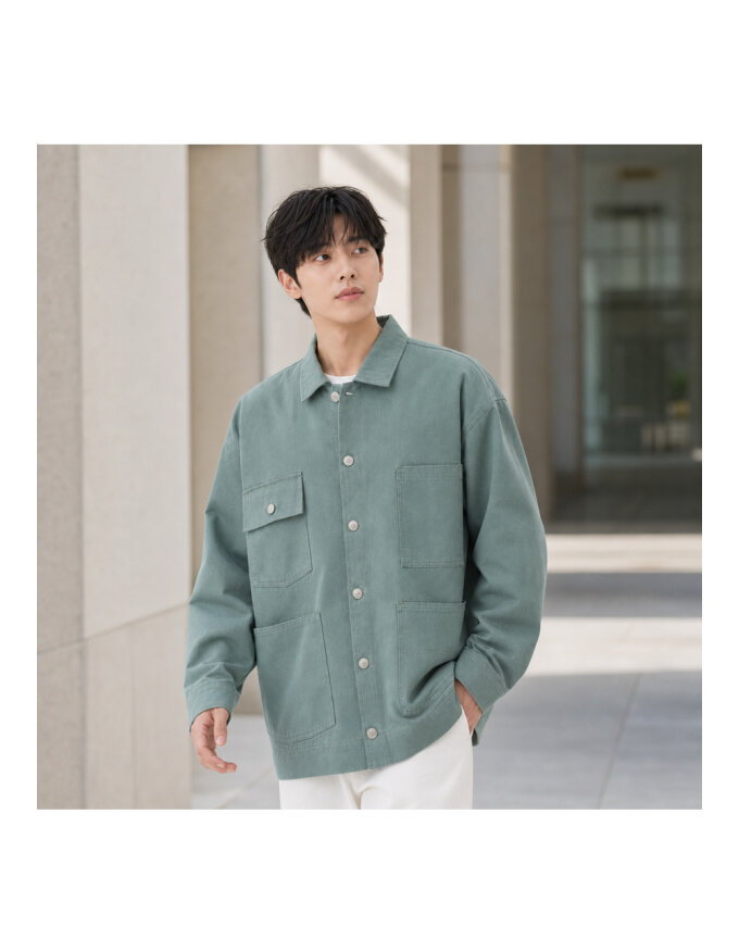 빈티지 워크 포켓 코튼 셔츠 자켓 CDM-JUA-RETRO