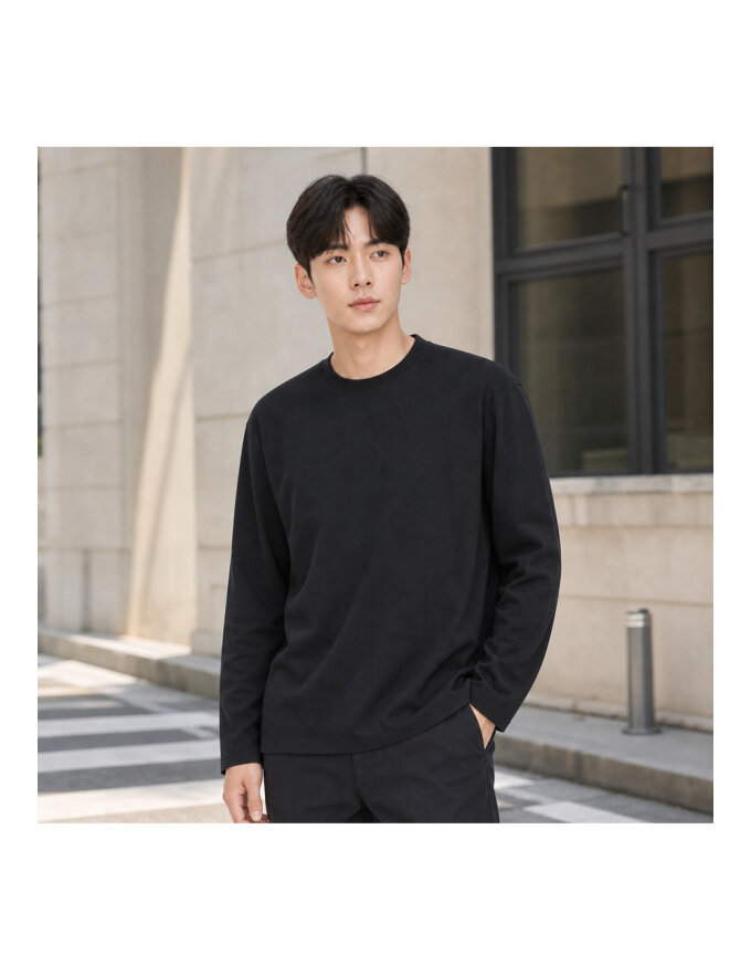 라인 테이핑 세미오버 긴팔 티셔츠 CDM-TSA-LINE