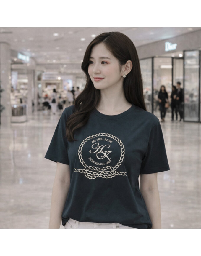 [마르조][1종] 블루종 아트웍 티블라우스_KCMFT007
