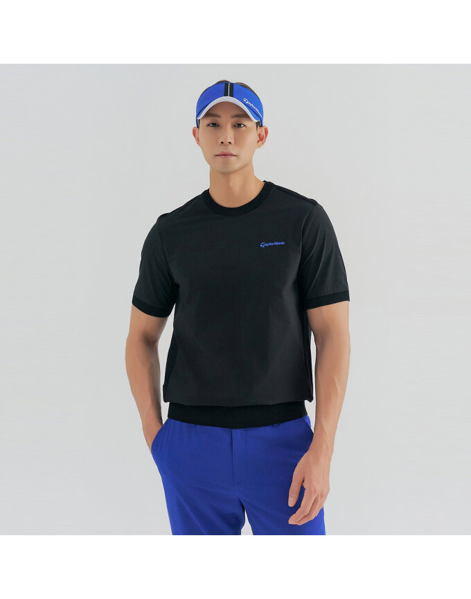 남성 하이브리드 라운드 반팔 니트 T8031SN2121-199