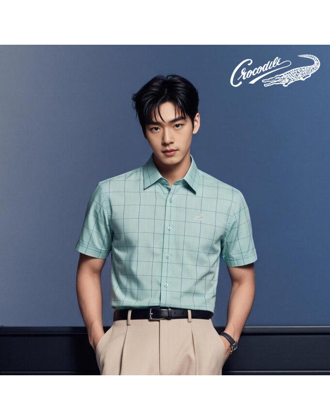 남성 윈도우 체크 반팔셔츠 CDAA2YS2414