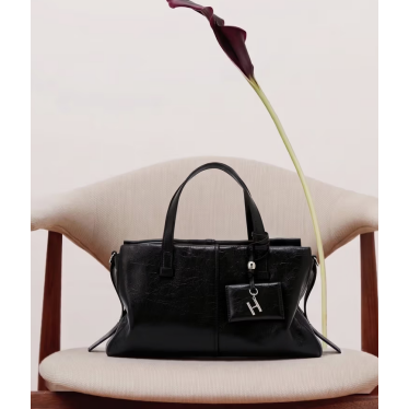 [AK분당점] [헤지스] [BONY BAG] 보니 레더 블랙 토트겸 숄더백 M HIBA6F125BK