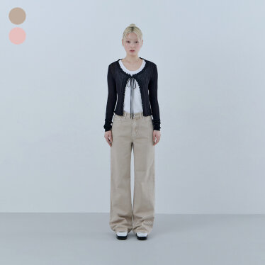 [AK분당점] [게스] 여성_칼라 와이드 팬츠 (OQ2W5135)