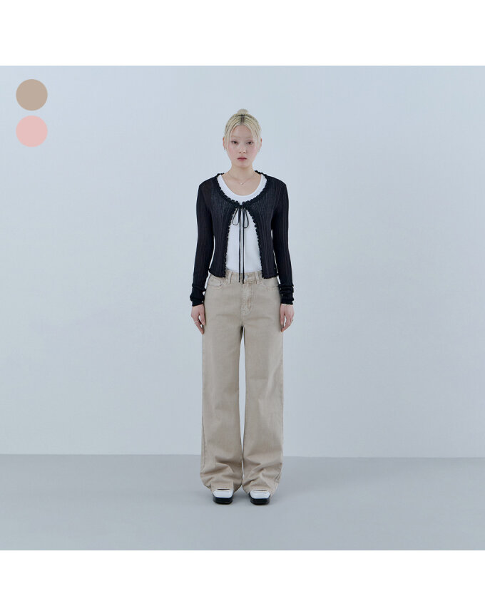 [AK분당점] [게스] 여성_칼라 와이드 팬츠 (OQ2W5135)