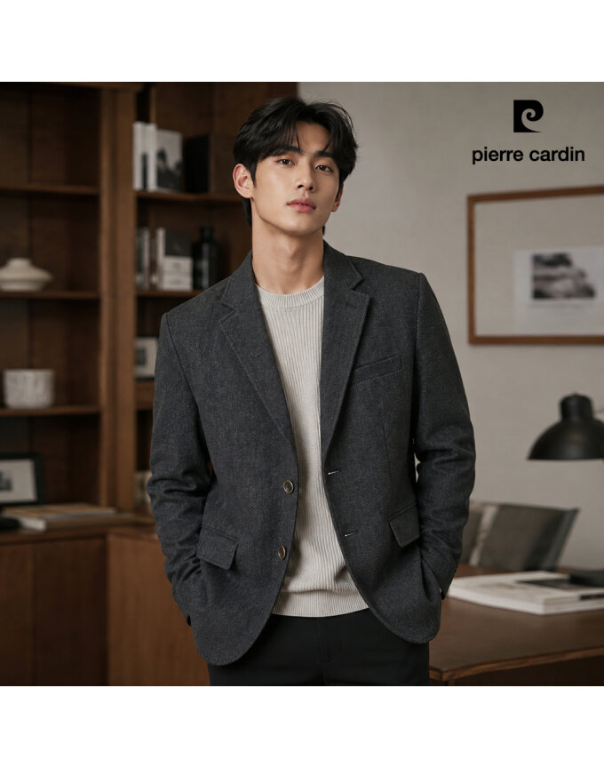 헤링본 조직 혼방 셋업 자켓 PHJK3102