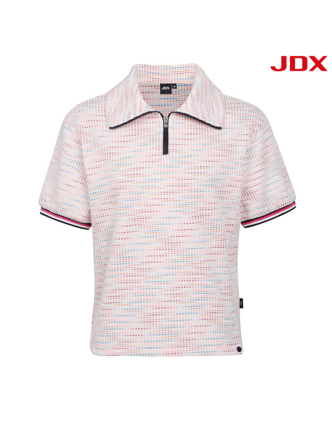 [JDX] 여성 멀티컬러 JQD 반집업 티셔츠(X2TSV6556PI)