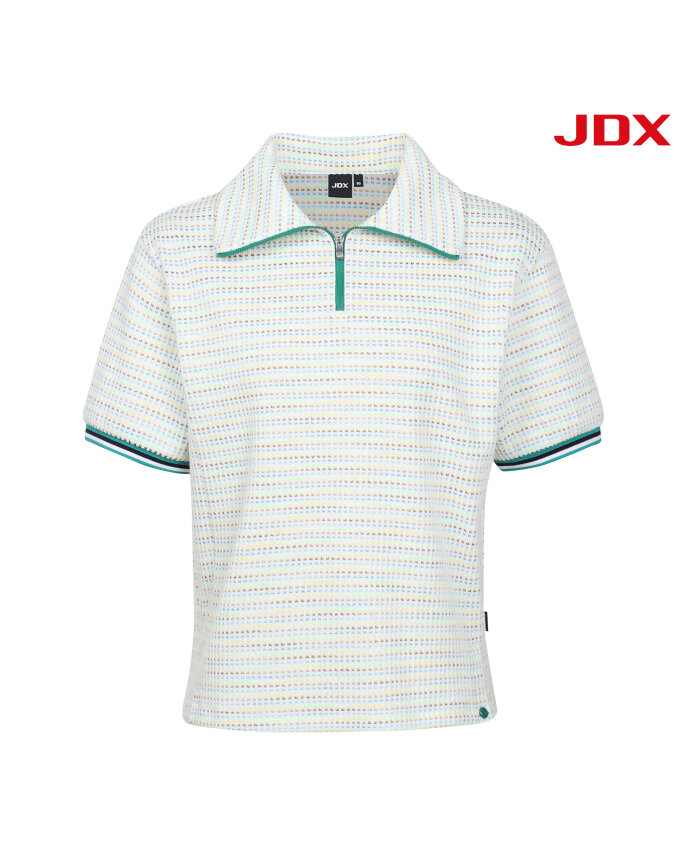 [JDX] 여성 멀티컬러 JQD 반집업 티셔츠(X2TSV6556GN)