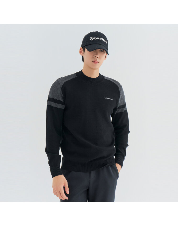 남성 배색 하이넥 니트 T8031SN3222-199