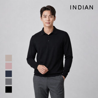 [INDIAN] 울혼방 솔리드 폴로에리_MIVBL3F8161