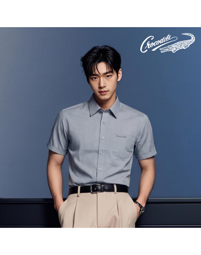 남성 마이크로 체크 노멀핏 반팔셔츠 CDAA2YS2411
