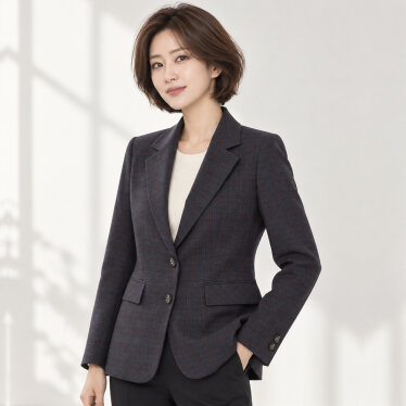 클래식 잔체크 포멀 여성 자켓 CLDFJK102