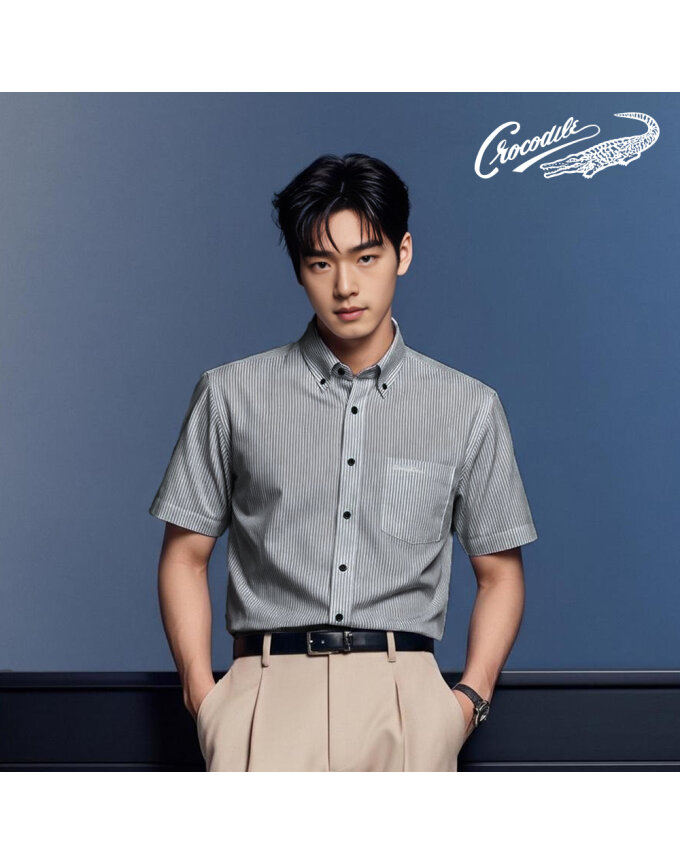 남성 스트라이프 노멀핏 반팔셔츠 CDAA2YS2409