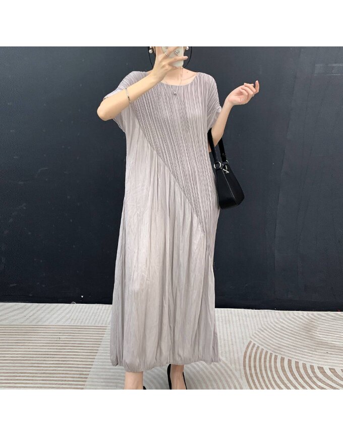 플라라 (88까지)플리츠사선배색원피스