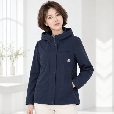 하이넥 후드 여성 바람막이 점퍼 CLDFJP103