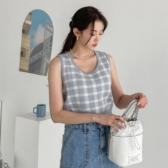 [모델리스트] 체크 패턴 숏베스트 (MEFSL001)