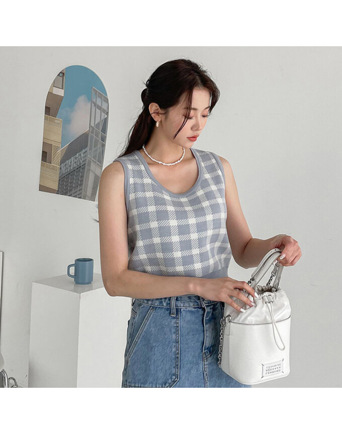 [모델리스트] 체크 패턴 숏베스트 (MEFSL001)