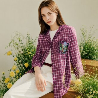 [DENNIS] 26SS신상 여성 썸머 시어서커 후드 블라우스_RARMLTS651