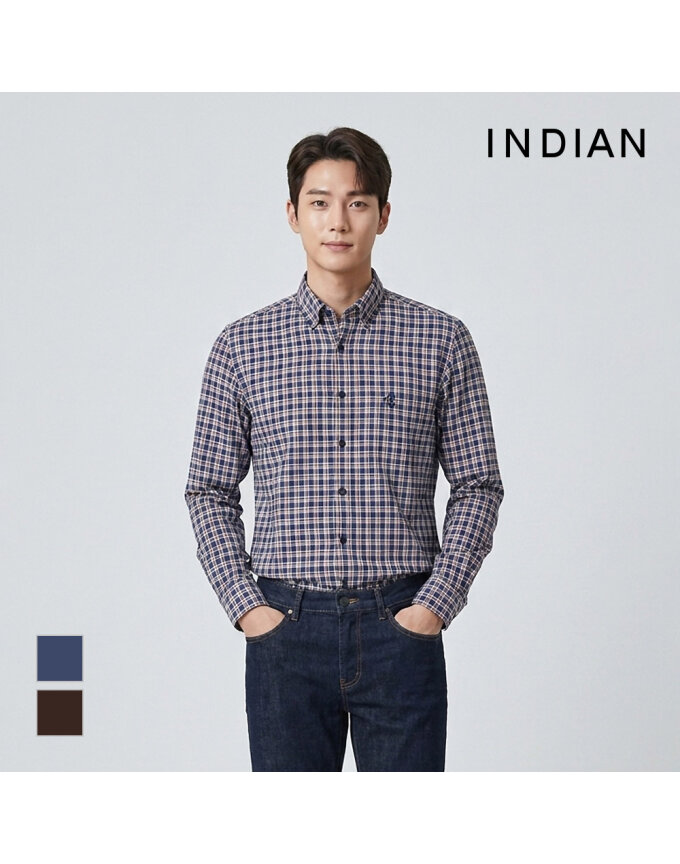 [INDIAN] 잔체크 셔츠_MITNL5F8301