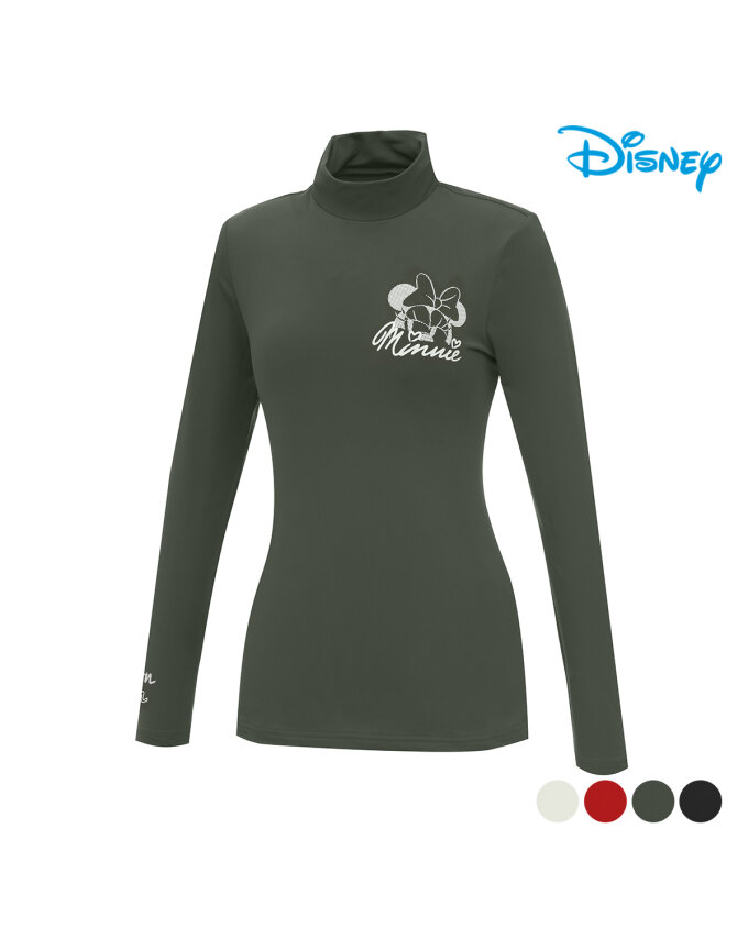 [디즈니골프]여성 캐릭터 이너 베이스 레이어 기모 목폴라 티셔츠 DO3LTS080