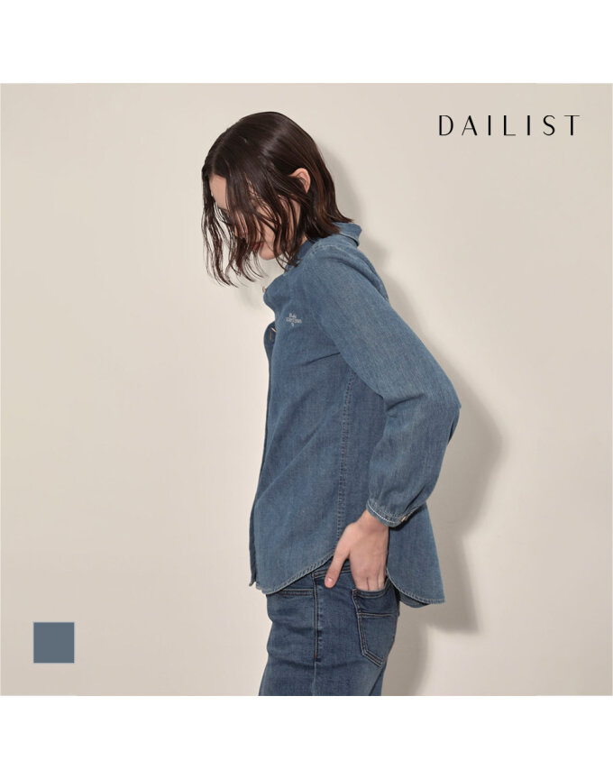[데일리스트] 베이직 데님 블라우스MDBNL4F7251