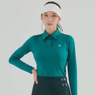 여성 베이직 절개 카라 티셔츠 RWTYL7102-804