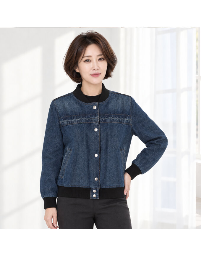 블루종 데님 점퍼 안감 퀼팅 HCDWJP203