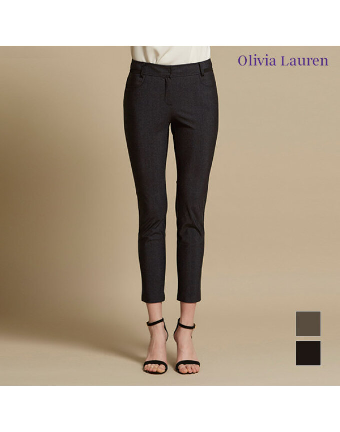 [OLIVIA LAUREN] 체크 프린트 스키니 팬츠_VOPDLWM3331