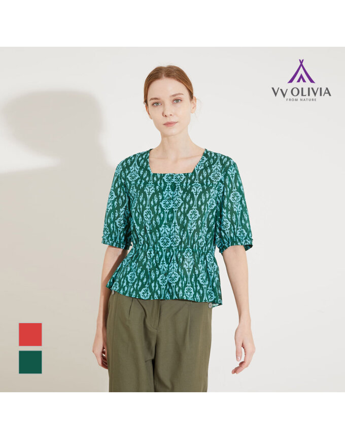 [VVOLIVIA] 스퀘어 넥 블라우스_VVCNS3M4361