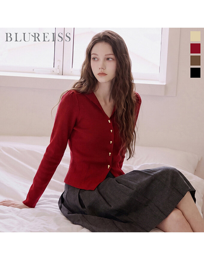 오픈카라 셔링 슬림 니트_BI6F1KT2191