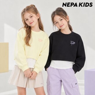 (키즈)블라썸 크롭 맨투맨_KL25301