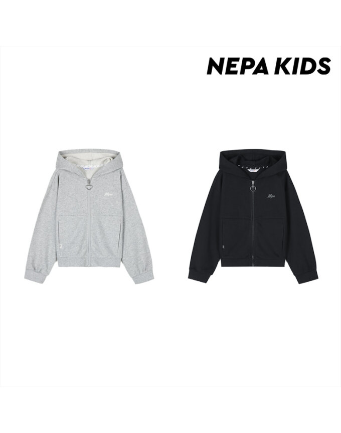 (키즈)걸스 크롭 후드 집업_KL66201