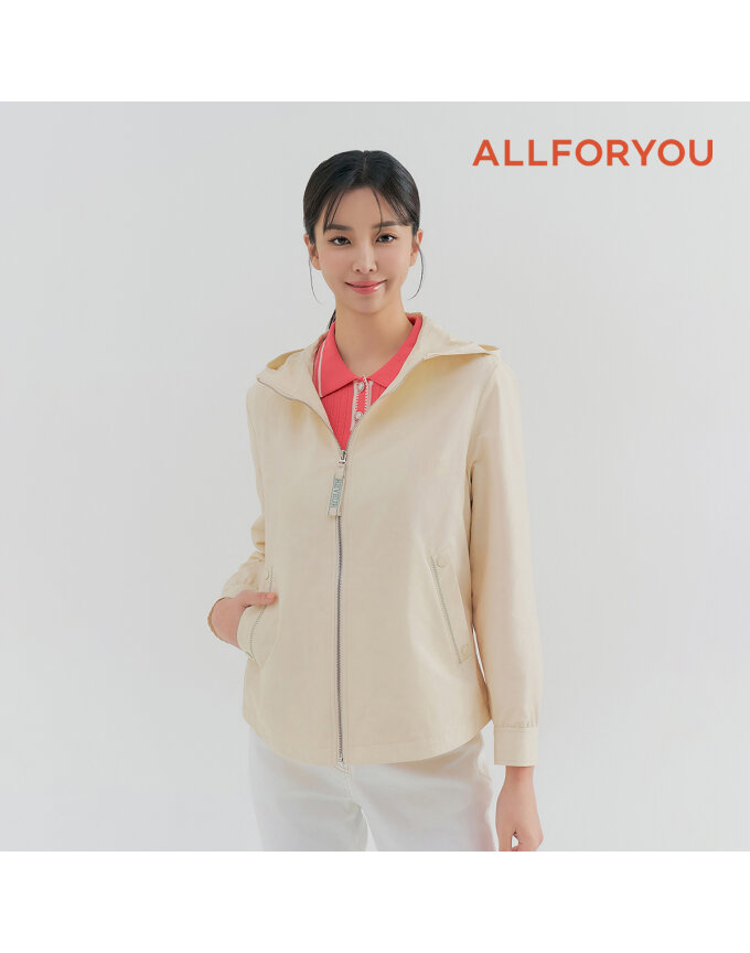 [올포유] 여성 솔리드 후드 사파리 점퍼 ALFRN2221-102