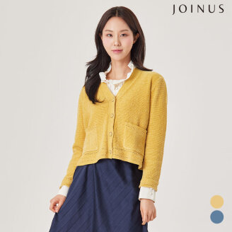 펀칭 포인트 브이넥 가디건_JCCS0-WSC020