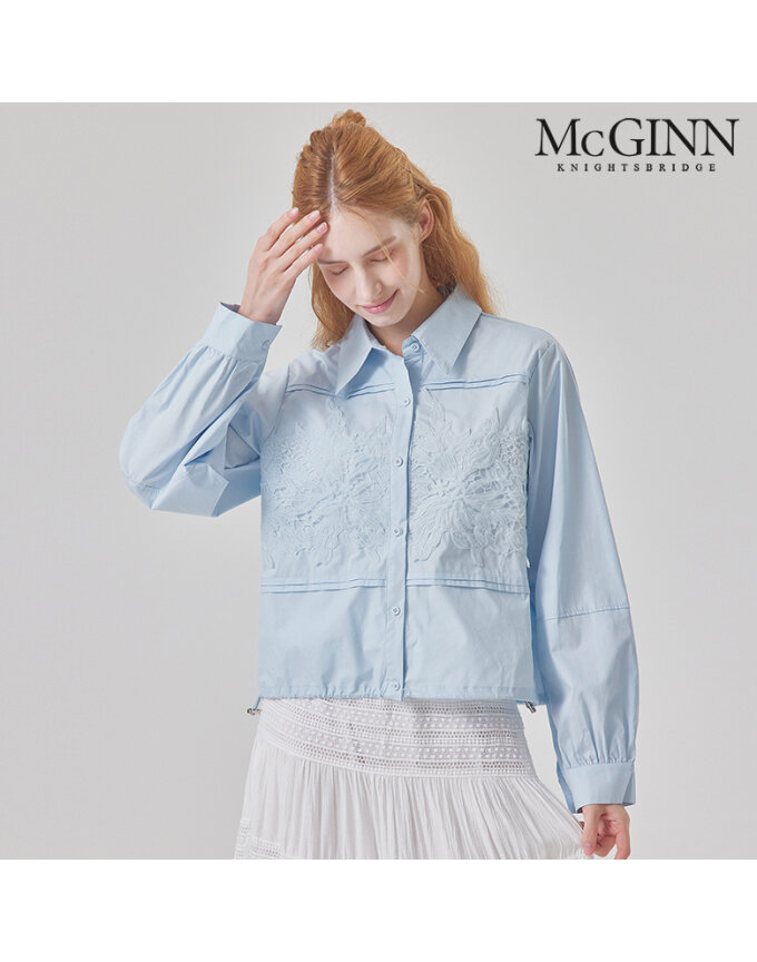 오간자 자수 스트링 블라우스_MI6S1BL5081
