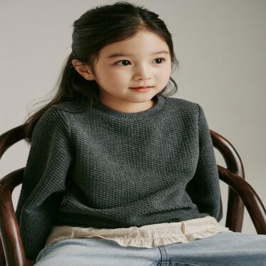 빈 BA54TS01CG 차콜 그레이 라운드 티셔츠