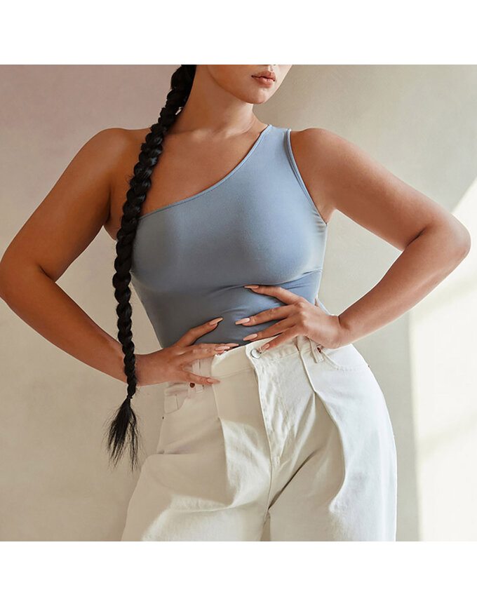 SOFT SKIN ONE SHOULDER BODYSUIT_T216BS304