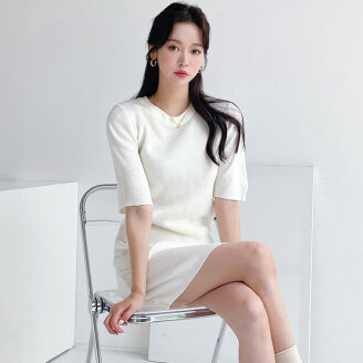 [모델리스트] 5부 소매 윈스톤 미디 원피스 (MESOP014)