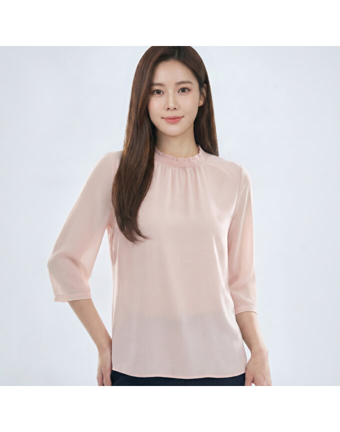 [올포유] 여성 넥스모킹 7부 소매 티블라우스 ALTRN5246-403