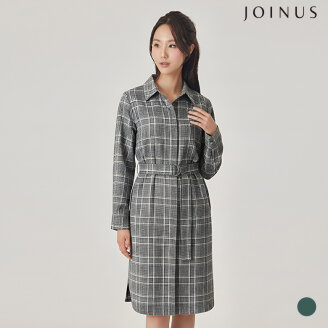 체크 카라 집업 원피스_JAAW1-COP200