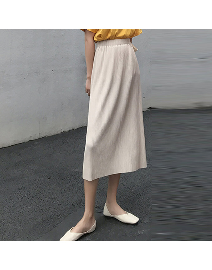 [귈림] 주름 H라인 밴딩 스커트(G5MSK002P)