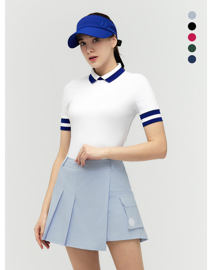 듀빅 여성 골조직 5부 소매 반팔티셔츠 DD2WTS110
