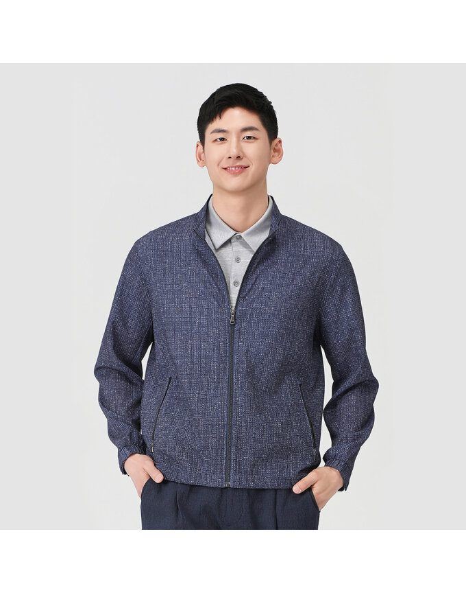 서커 프린트 블루종 점퍼_1L31302