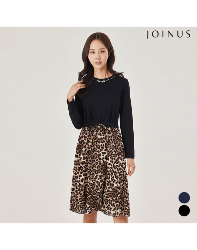 배색 패턴 포인트 원피스_JABS3-WKO200