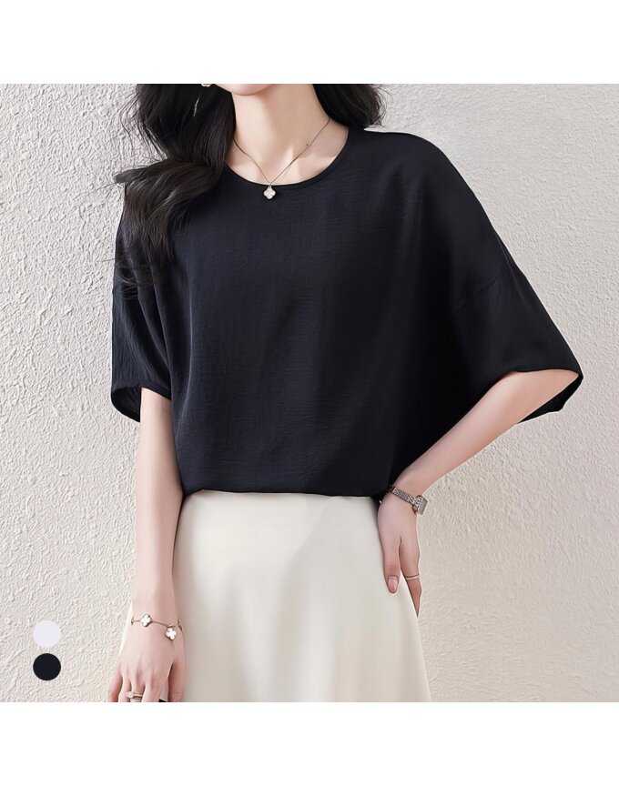 클라셰 (77까지)루즈와이드썸머블라우스_B4M0356