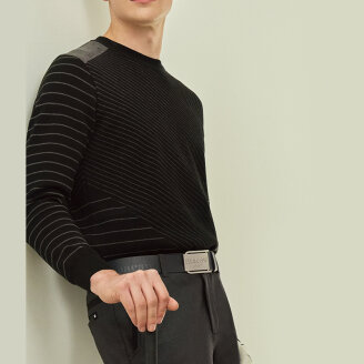 (남성)사선 스트라이프 니트 MNM3SW11
