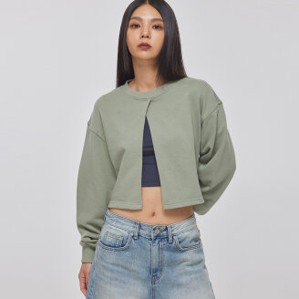 OPENED CENTER FRONT SWEATSHIRTS_T326TP116
