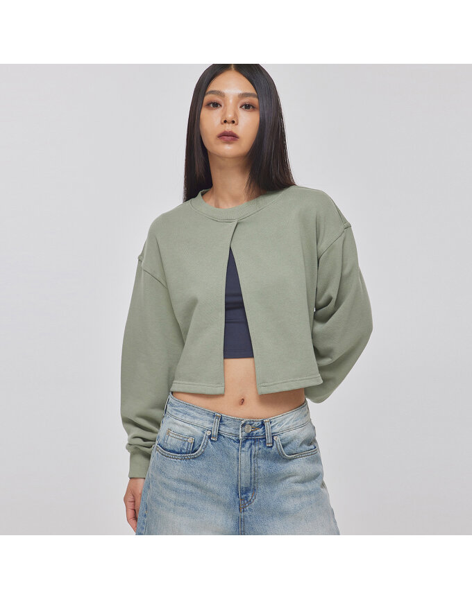 OPENED CENTER FRONT SWEATSHIRTS_T326TP116