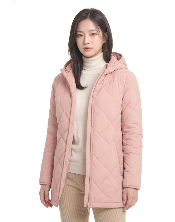 콜핑 여성 겨울 경량 튜브 구스다운 등산 패딩 자켓 23684JK37W